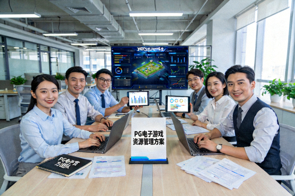 PG电子官方团队在现代化办公室讨论游戏资源管理方案